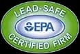 A logo badge for an EPA Lead-Safe Certified Firm.